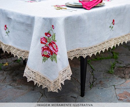 Toalha de Mesa com Renda Guipir Bege | Westwing