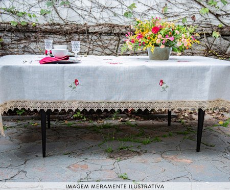 Toalha de Mesa com Renda Guipir Bege | Westwing