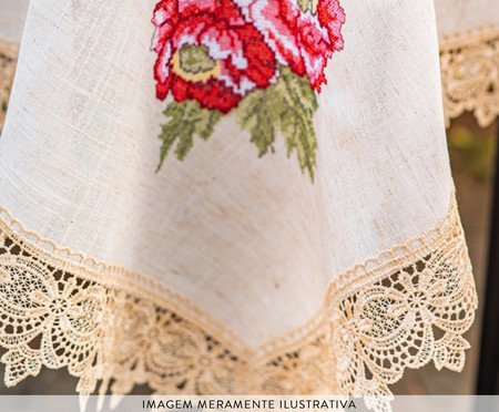 Toalha de Mesa com Renda Guipir Bege | Westwing