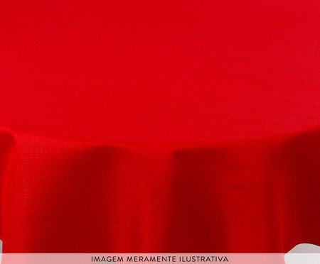 Toalha de Mesa Redonda Impermeável Vermelho | Westwing
