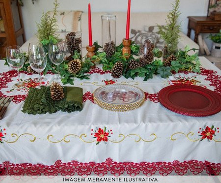 Toalha de Mesa Natal Creme | Westwing
