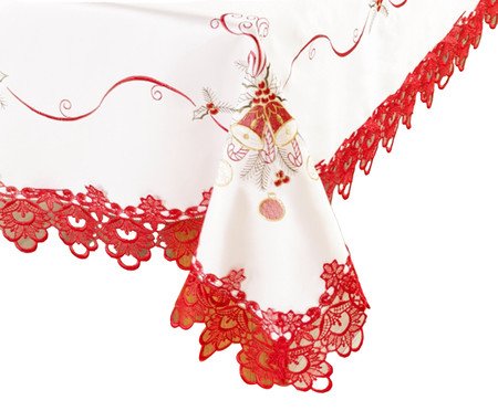 Toalha de Mesa Quadrada Natal Sinos Vermelho | Westwing