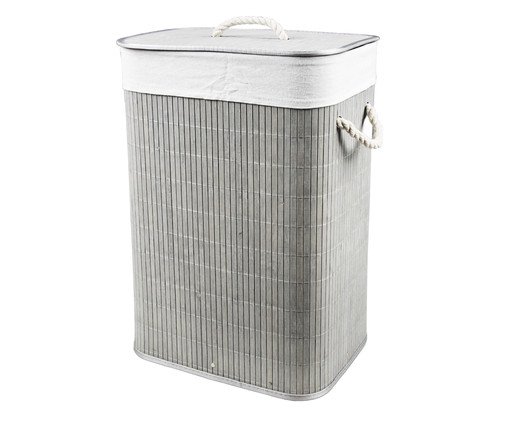 Cesto de Roupa Bambu Kamet Cinza, Colorido | WestwingNow