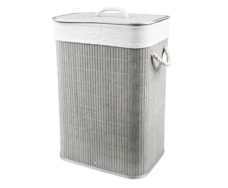 Cesto de Roupa Bambu Kamet Cinza | Westwing
