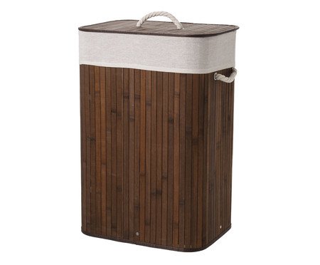 Cesto de Roupa de Bambu Everest Marrom | Westwing