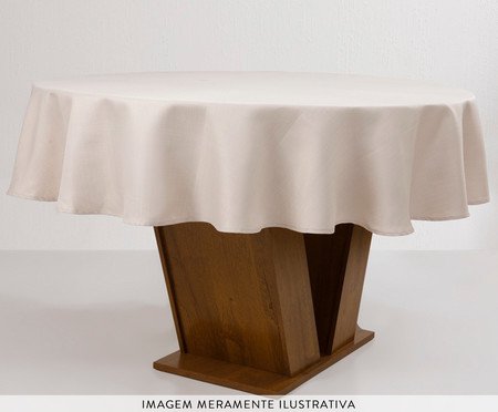 Toalha de Mesa Redonda Impermeável Patracio Natural | Westwing