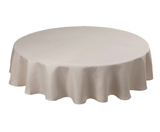Toalha de Mesa Redonda Impermeável Patracio Natural, Colorido | WestwingNow