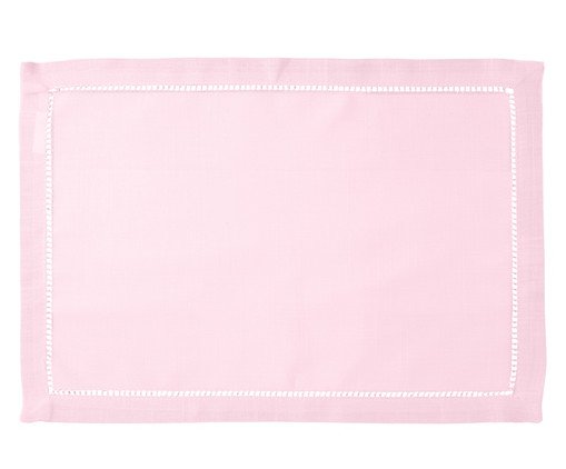 Lugar Americano Ponto Ajour Rosa Bebê, Colorido | WestwingNow