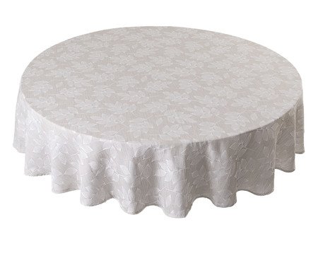 Toalha de Mesa Redonda Impermeável Natural | Westwing