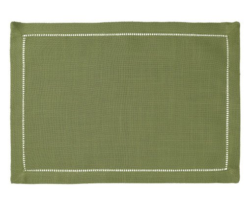 Lugar Americano Ponto Ajour Verde Olivia, Colorido | WestwingNow