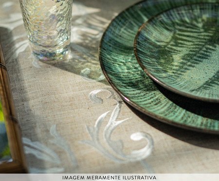 Toalha de Mesa Quadrada Bordada com Ajour Bege | Westwing