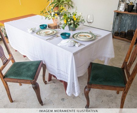 Toalha de Mesa Quadrada Ponto Ajour Branco | Westwing