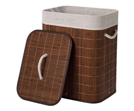 Cesto de Roupa de Bambum Aspen Marrom | Westwing