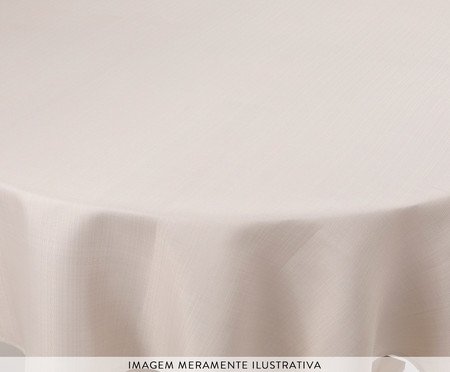 Toalha de Mesa Redonda Impermeável Natural ll | Westwing