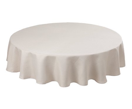 Toalha de Mesa Redonda Impermeável Natural ll | Westwing