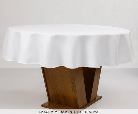 Toalha de Mesa Redonda Impermeável Branco | Westwing