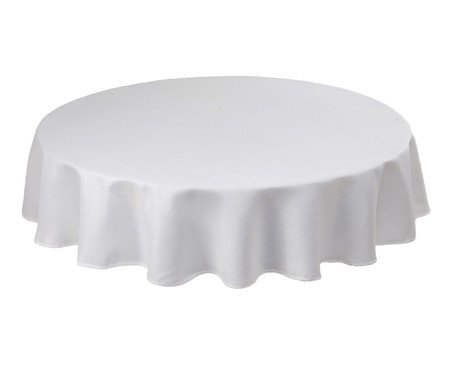Toalha de Mesa Redonda Impermeável Branco | Westwing