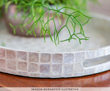 Bandeja Decorativa Redonda Madrepérola | Westwing