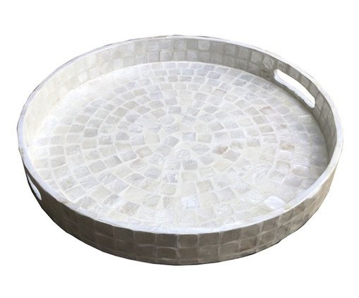 Bandeja Decorativa Redonda Madrepérola, Colorido | WestwingNow