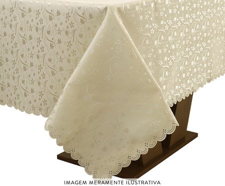 Toalha de Mesa Impermeável Ibis Mugett Topper Bege | Westwing