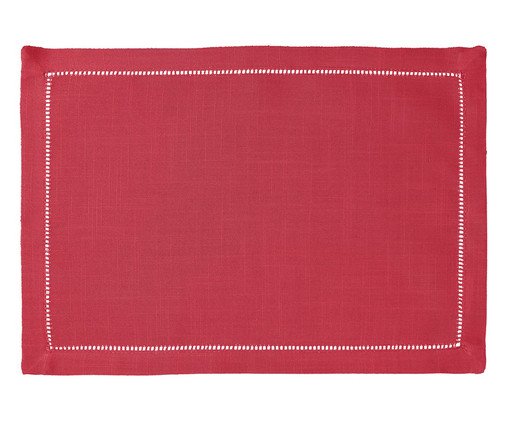 Lugar Americano Ponto Ajour Vermelho, Colorido | WestwingNow