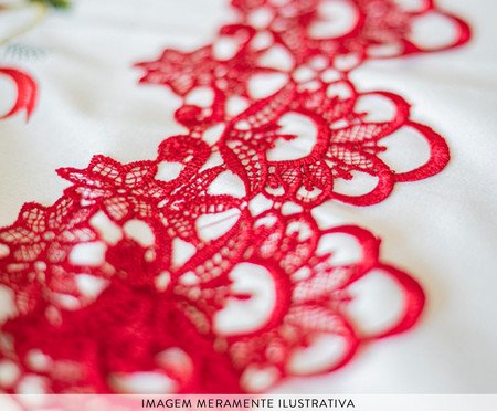 Toalha de Bandeja Bordada Natal Vermelho | Westwing