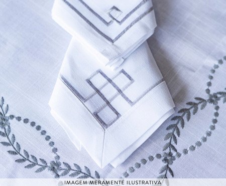 Guardanapo com Bordado Branco | Westwing