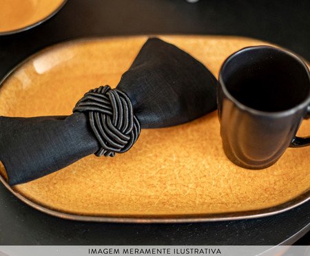 Guardanapo de Linho Basic Preto | Westwing