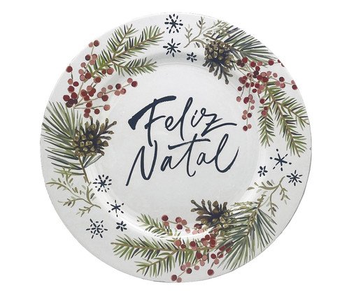 Sousplat Estampado Feliz Natal, Colorido | WestwingNow