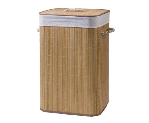 Cesto de Roupa Bambu Kamet Bege, Colorido | WestwingNow