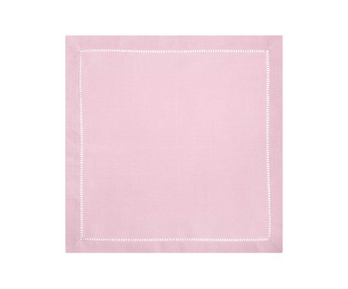 Guardanapo com Ponto Ajour Rosa Claro, Colorido | WestwingNow