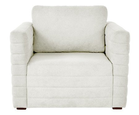 Poltrona Gom em Boucle aveludado - Branco | Westwing