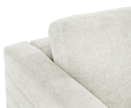 Poltrona Gom em Boucle aveludado - Branco | Westwing