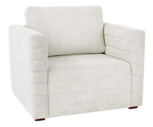 Poltrona Gom em Boucle aveludado - Branco, white | WestwingNow