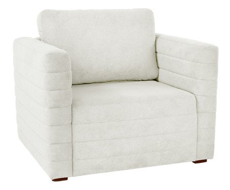 Poltrona Gom em Boucle aveludado - Branco | Westwing