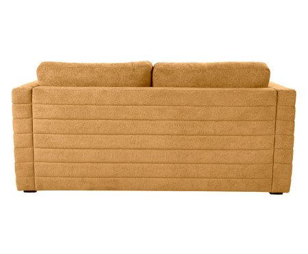 Sofá Gom em Boucle aveludado - Amarelo Ocre | Westwing