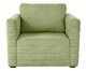 Poltrona com Puff Gom em Boucle aveludado - Verde, green | WestwingNow