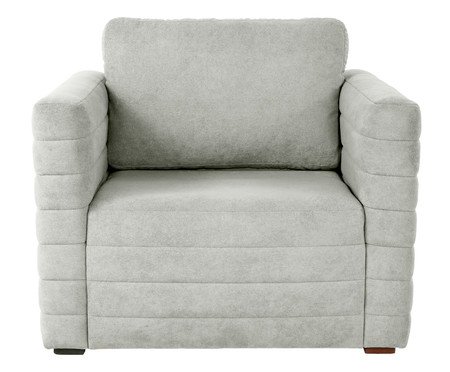 Poltrona Gom em Boucle aveludado - Cinza | Westwing