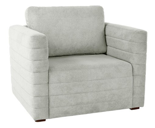 Poltrona Gom em Boucle aveludado - Cinza, grey | WestwingNow