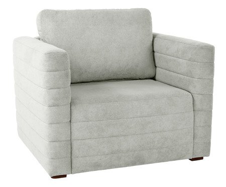 Poltrona Gom em Boucle aveludado - Cinza | Westwing