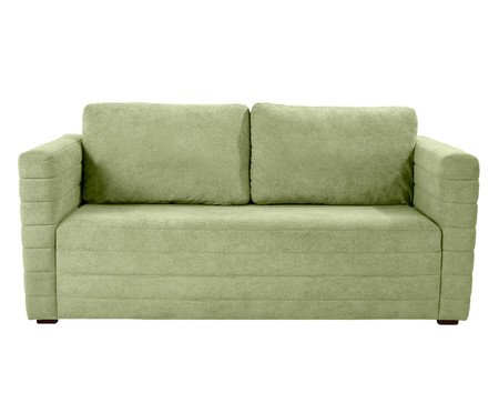 Sofá Gom em Boucle aveludado - Verde | Westwing