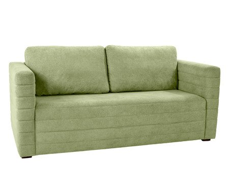 Sofá Gom em Boucle aveludado - Verde | Westwing
