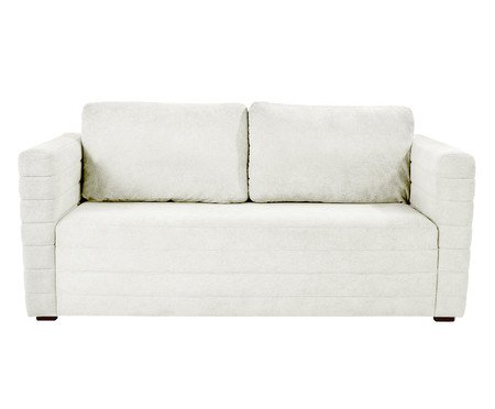 Sofá Gom em Boucle aveludado - Branco | Westwing