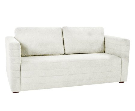 Sofá Gom em Boucle aveludado - Branco | Westwing