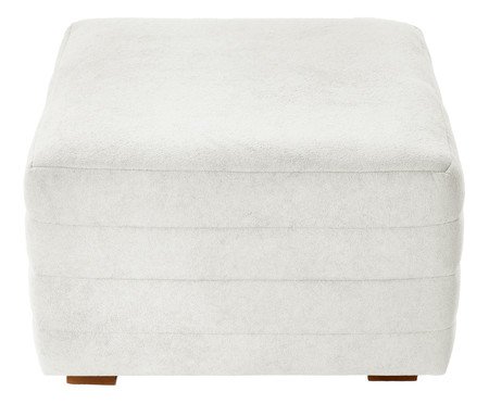 Puff Gom em Boucle aveludado - Branco | Westwing