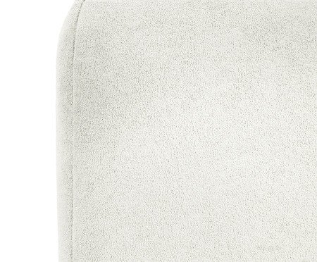 Puff Gom em Boucle aveludado - Branco | Westwing