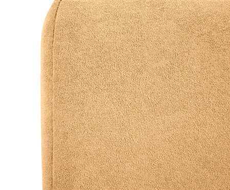 Puff Gom em Boucle aveludado - Amarelo Ocre | Westwing
