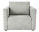 Poltrona com Puff Gom em Boucle aveludado - Cinza, grey | WestwingNow