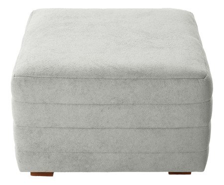Puff Gom em Boucle aveludado - Cinza | Westwing