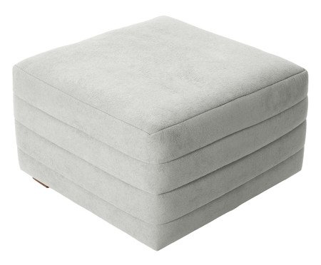 Puff Gom em Boucle aveludado - Cinza | Westwing